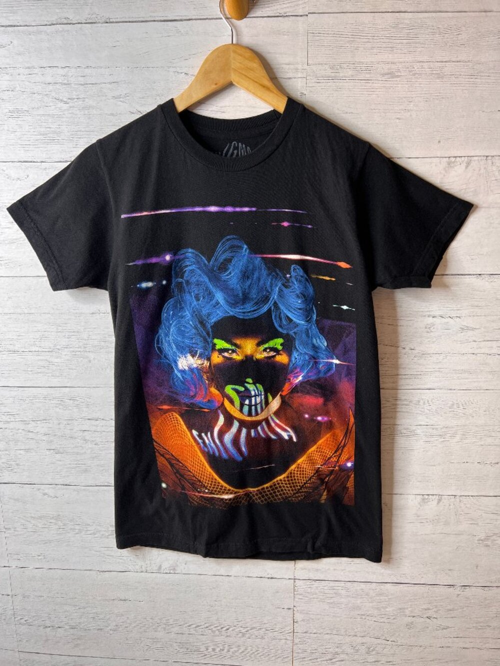 Lady Gaga Band Tee Womens SZ Small Enigma Las Vegas Residency 100% Cotton Music